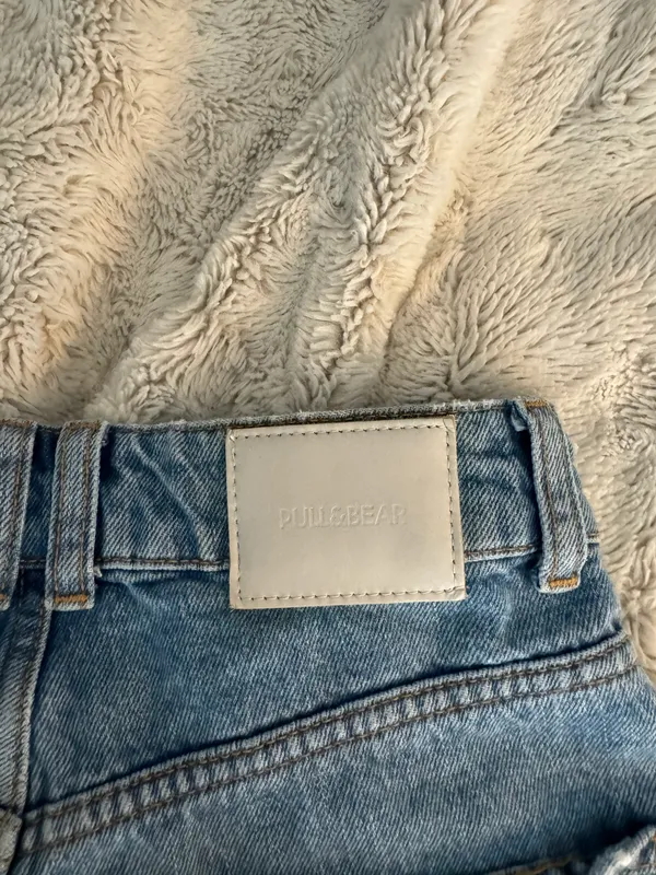 Pull & Bear Blue Mom Jean Short - Image 6