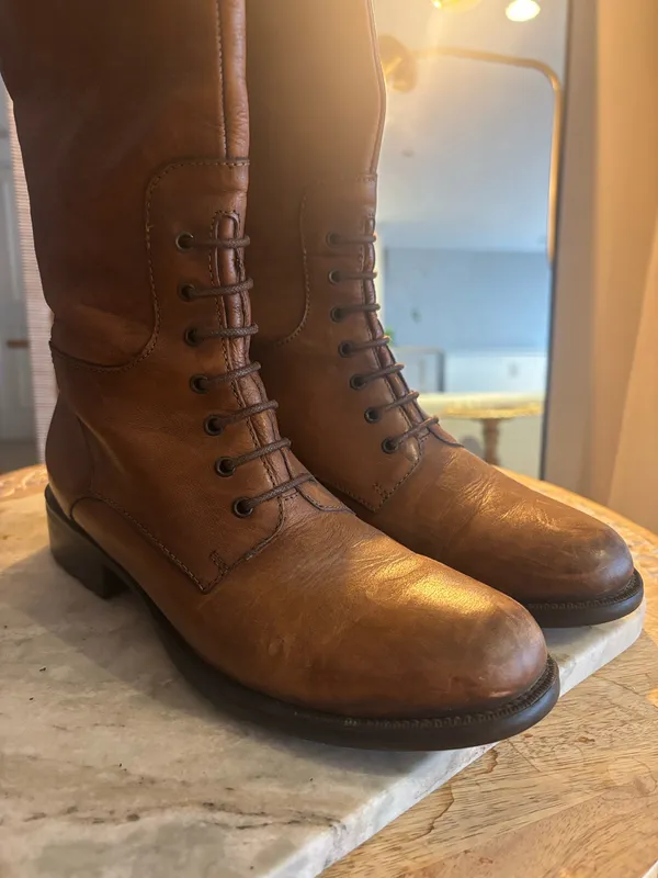 Clarks Neutral Color Artisan Mullin Clove 7.5 Riding Boots - Image 2