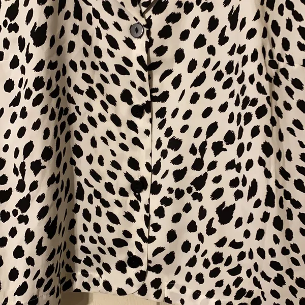 NWT Express Dalmatian spotted button down blouse - Image 5