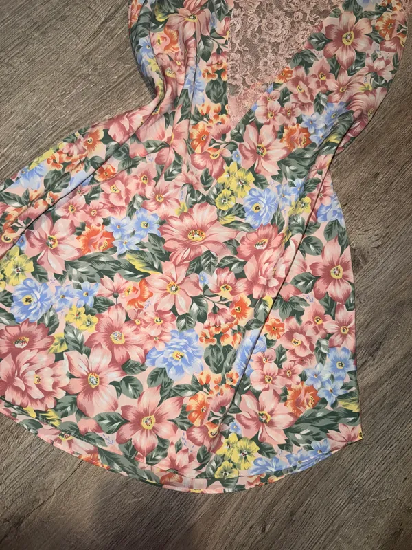 Victoria’s Secret vintage 90’s gold label floral lace slip dress - Image 3