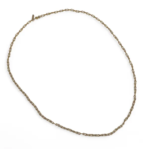 Monet Gold Tone Peanut Chain Necklace 29 Inch Vintage - Image 4