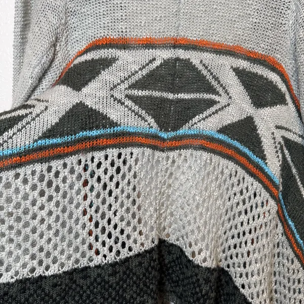 Double Zero Open Front Fringe Cardigan Aztec Bohemian Boho Long Size Medium - Image 6