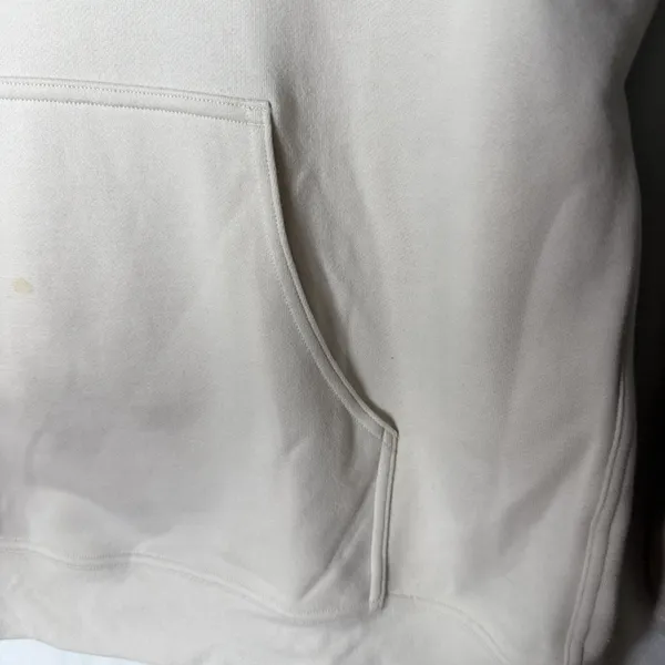Lululemon All Yours Hoodie French Terry White Opal Embroidered Logo size 14 - Image 5
