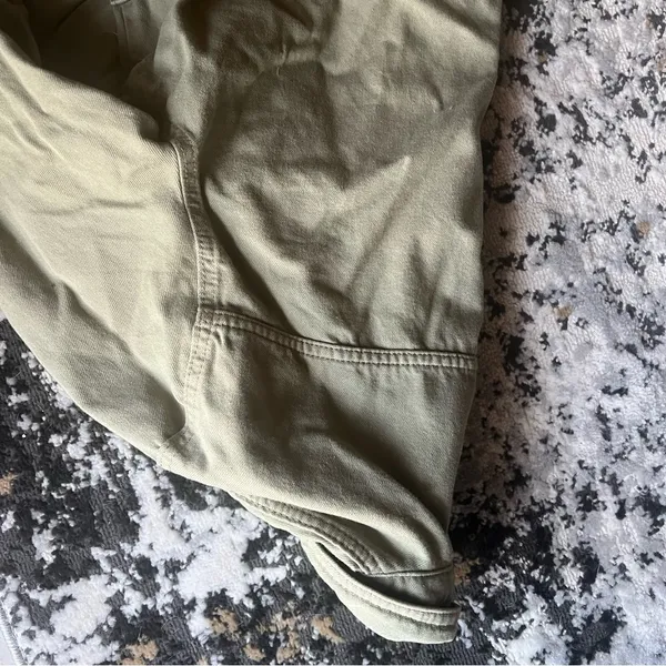 &Denim Army Green Denim Utility Jacket - Image 8