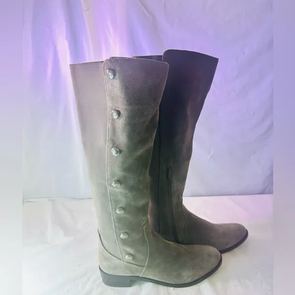 Vince Camuto Black Over-the-Knee Button-Accent Boots - Image 6