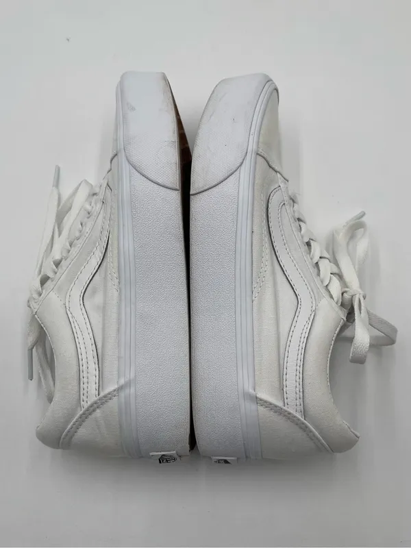 VANS Old Skool Platform White Shoes Women’s Size 7 Unisex Skate Sneakers Casual - Image 11