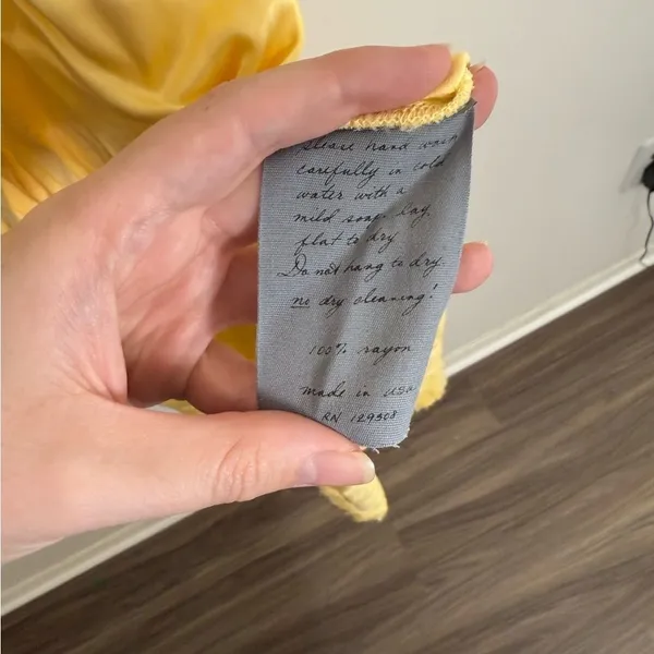 Raquel Allegra Slip Midi Dress Yellow Satin Size Small/4 - Image 6
