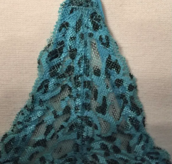 RAMPAGE Turquoise Lace Cheetah Design Racerback Bra - Image 4