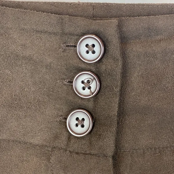 Sandro Brown Faux Suede Wide Leg Trouser Pants 6 - Image 4