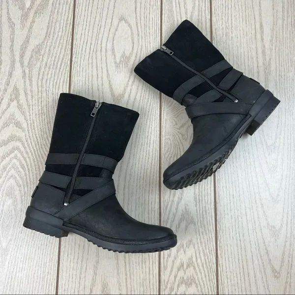 UGG Lorna Buckle Detailed Boots US6.5 Women's Black $190 - Image 4