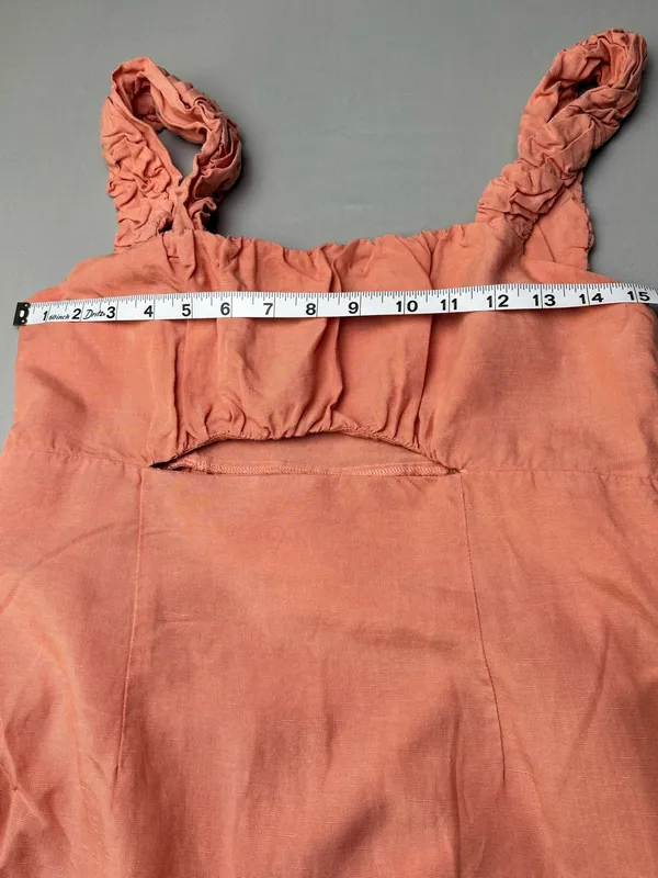 Altar’d State Pink Linen Blend Mini Dress Large Cottagecore Boho Feminine - Image 4