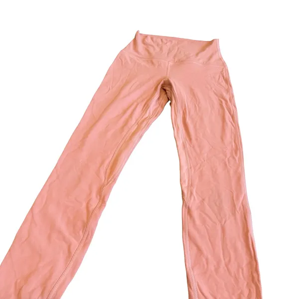 Lululemon High Waisted Pull-On Leggings Full Length Salmon Peach Size 4 Women's - Image 4