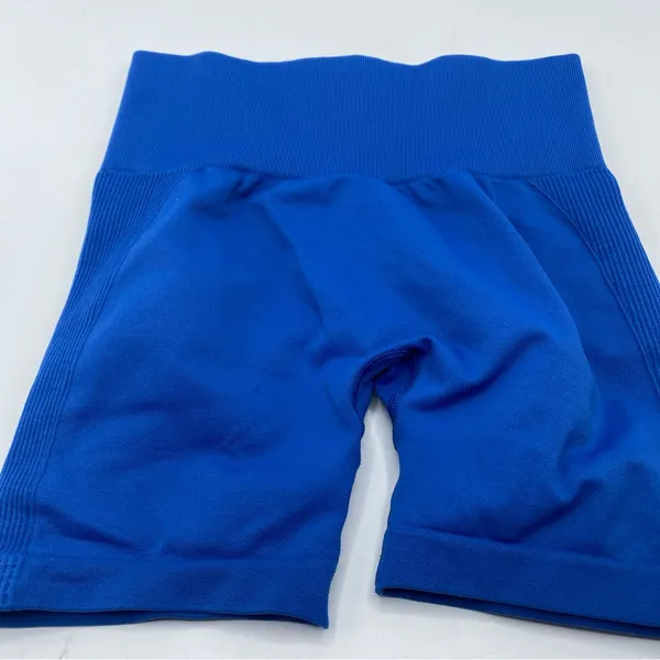 DIOSAFIT Women Radiant Shorts Blue Small Elastic Waist Butt Scrunch Gym Athletic - Image 3