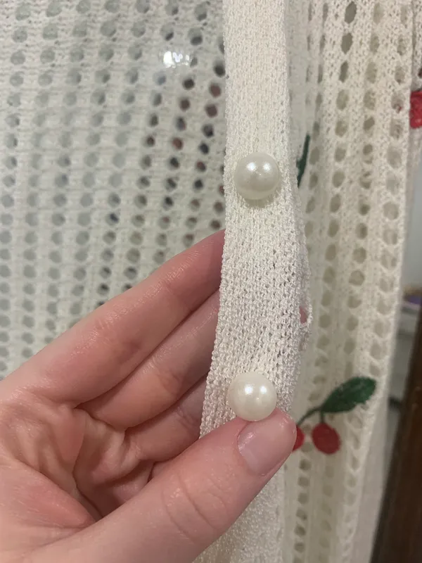 Dainty Cherry Sweater White - Image 2