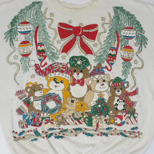 Vintage 80s Holiday Time Christmas Sweatshirt - Image 5