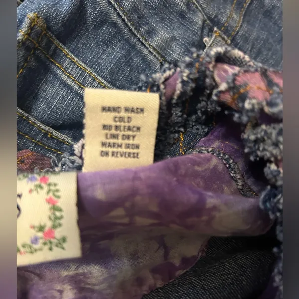 Vintage Tantrums Jean floral Jacket size M - Image 4