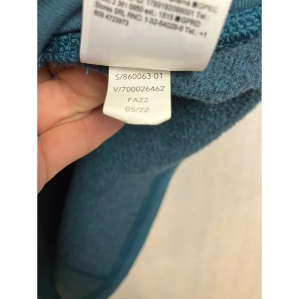 Athleta Stroll‎ Fleece Moto Vest Dark Teal Blue 860063-01 Womens Large L/T - Image 4