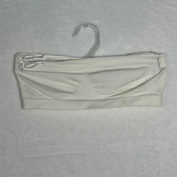 Nordstrom Seamless Bandeau Bra Top‎ White Size Small Medium Nylon Spandex - Image 2