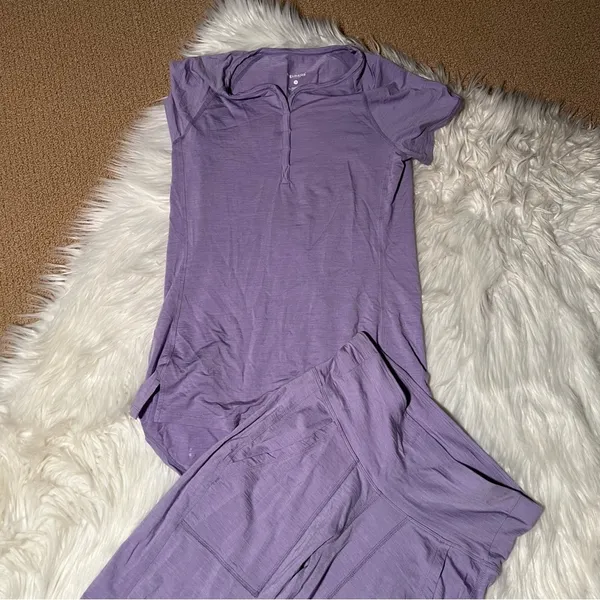 Dagsmejan Women's Size XS/S‎ Pajama Set Light Purple Nattwarm Merino Wool Sweden - Image 2