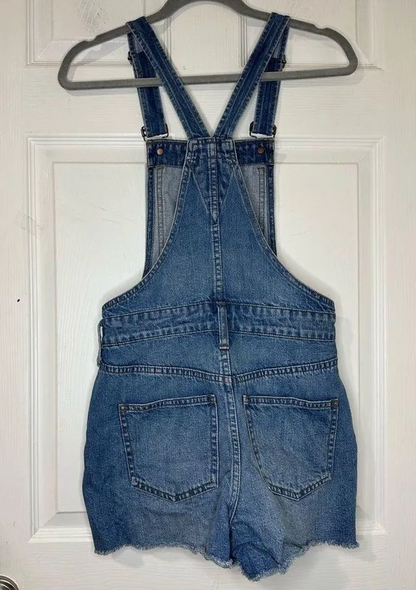 Madewell Adirondack Short Overalls Denim Medium Wash Women’s XS - Image 2