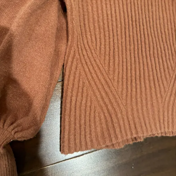 ANTHROPOLOGIE Tessa Off the Shoulder Puff Sleeve Sweater Top Size XS - Image 9
