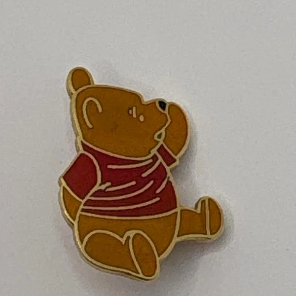 Vintage 80s Winnie The Pooh Pin Tie back pin Walt Disney Productions - Image 2