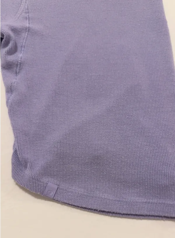 Lululemon Hold Tight Cropped T-Shirt Lilac Smoke, Size 4 - Image 2