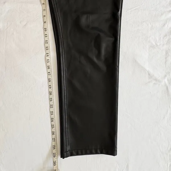 Abercrombie‎ & Fitch Vegan Leather 90s Straight Pant - Size 16. - Image 11