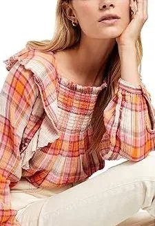 Plaid Ruffle Blouse - Image 2