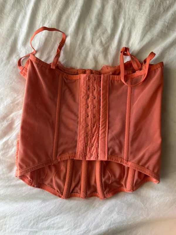Urban Outfitters Out From Under Modern Love Push-Up Corset Orange viral — Trendy going out top - Image 3