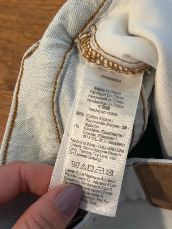 Madewell the perfect vintage wide leg crop Jean light wash size 27 - Image 7
