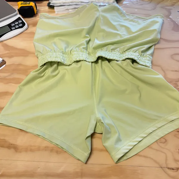 Layers 8 Womens Qwick-Dry Running Shorts Lime Green High Rise Lined XL Athletic‎ - Image 5
