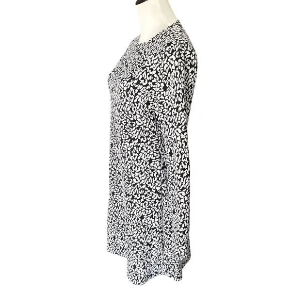 Reformation Kenmare Dress in Le Chat Size L Black White Animal Print‎ - Image 3