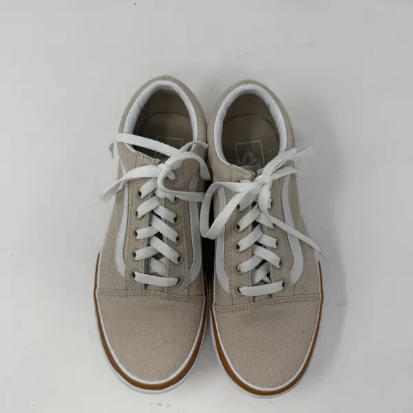 Vans Old Skool Stacked Canvas Platform Sneaker Oatmeal Beige Women Size 7 - Image 2