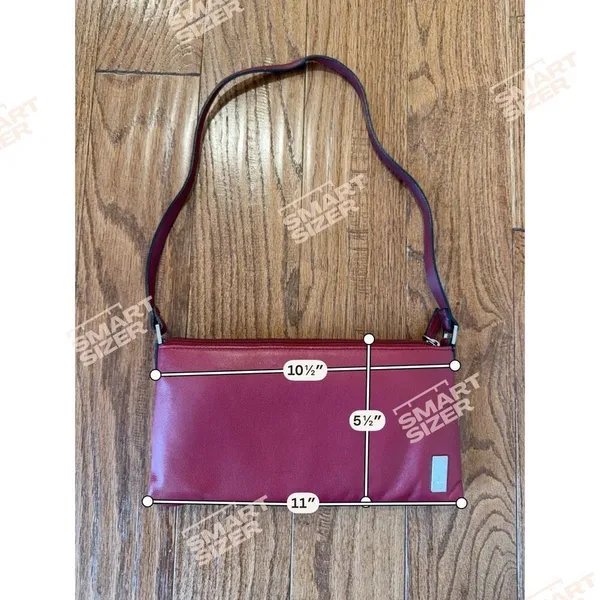 Anne Klein leather red shoulder bag with matching wallet - Image 3