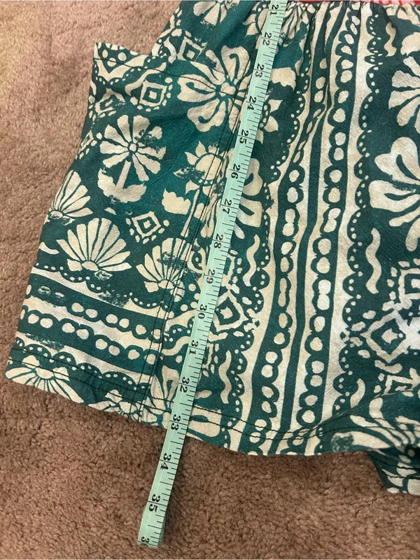 Free People Palm Bay Tropical Bandana Print Shortalls Romper medium NWOT - Image 10