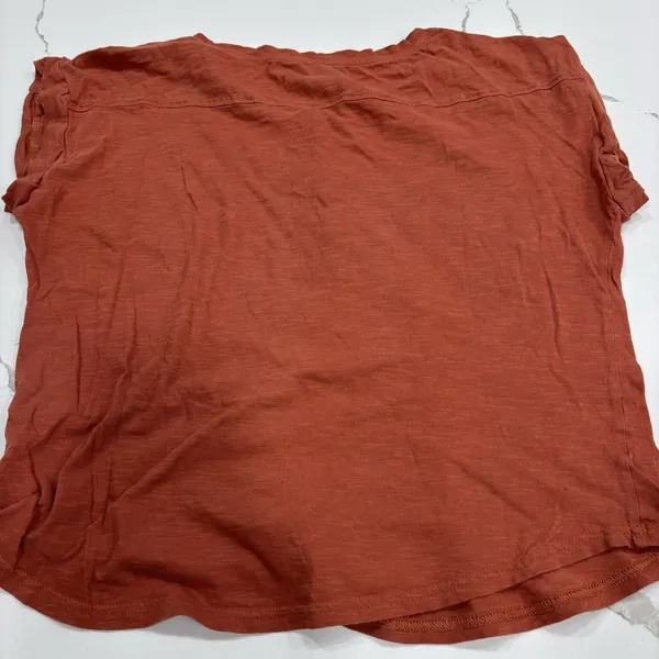 Pact Tshirt Womens Size Small Burnt Orange Half Button Casual - Image 5