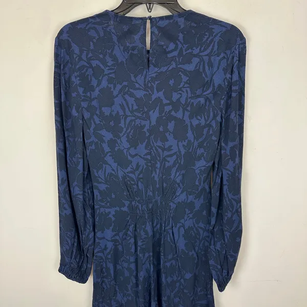 NEW Madewell Puff Sleeve Flare Mini Dress Alexis Floral Navy Viscose US 8 - Image 15