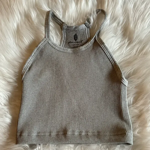 Free People Happiness Runs Crop Tank in Heather Grey - Image 10