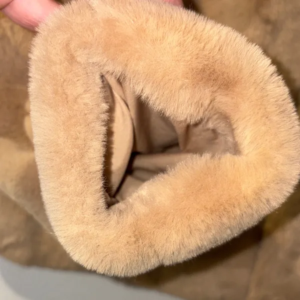 Allie Rose Tan Faux Fur Jacket - Image 6