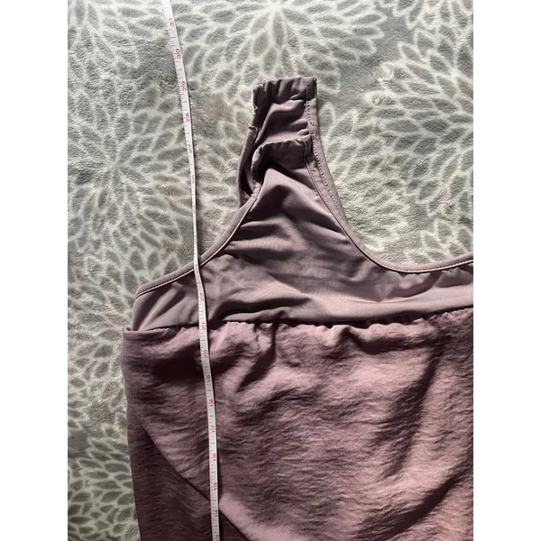 Satin Pink‎ Bodysuit size Small Mauve V-Neck Sexy Elegant Tucked In Pastel Chic - Image 7