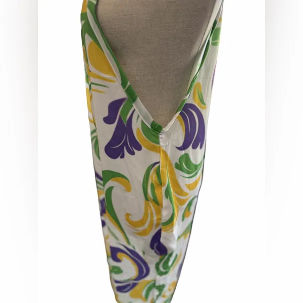 Women's NEW Mardi Gras Theme Colorway Tie Strap Jumper Size M #260775 - Image 3