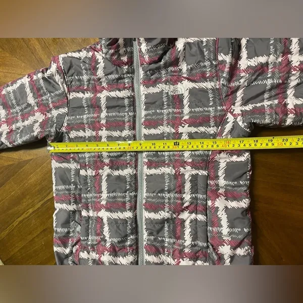 THE NORTH FACE Full Zip Puffer Ski Winter Jacket Plaid Outdoors Snow Size XS - Image 5