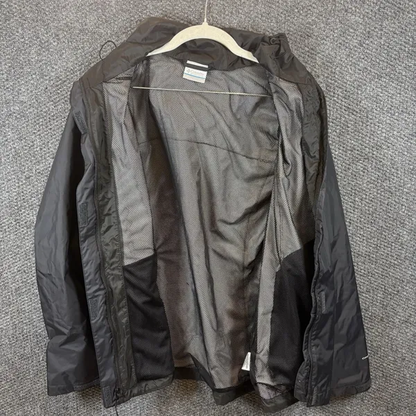 Columbia Jacket Womens Medium Black Mesh Lined Omni Tech Windbreaker Hoodie‎ - Image 3