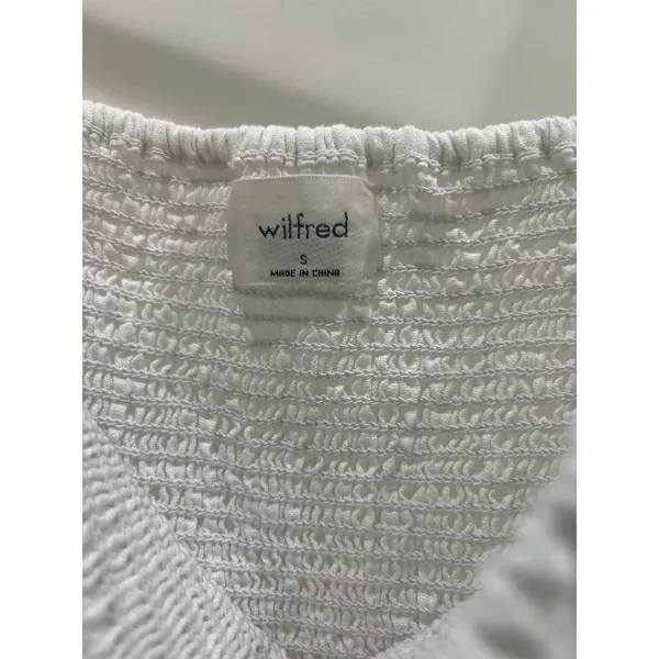 Aritzia Wilfred Tempest White Organic Linen Mini Dress Sz S - Image 10