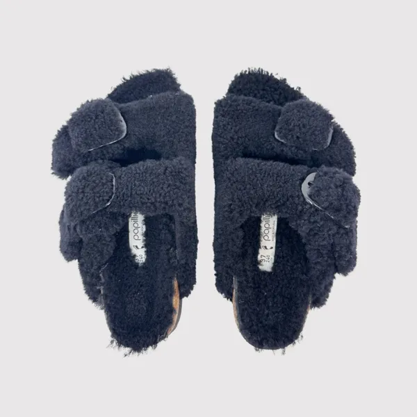Birkenstock Papillio Arizona Sandals Big Buckle Shearling Platform 37 US 6.5 - Image 2
