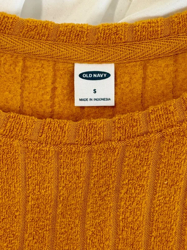 Old Navy Long Sleeve Cozy Texture Tobacco Leaf Sweater Size Small - Image 2