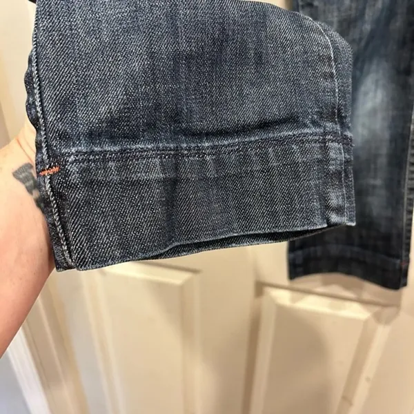 James Jeans Dry Aged Denim Women 27 Dark‎ Wash Bootcut Kick Crop Made in USAUSA - Image 7