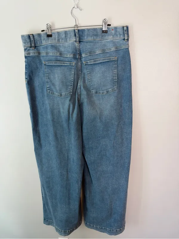SPANX EveryWear Pull-On Wide Leg Jeans 1X Regular Antique Indigo - Image 3