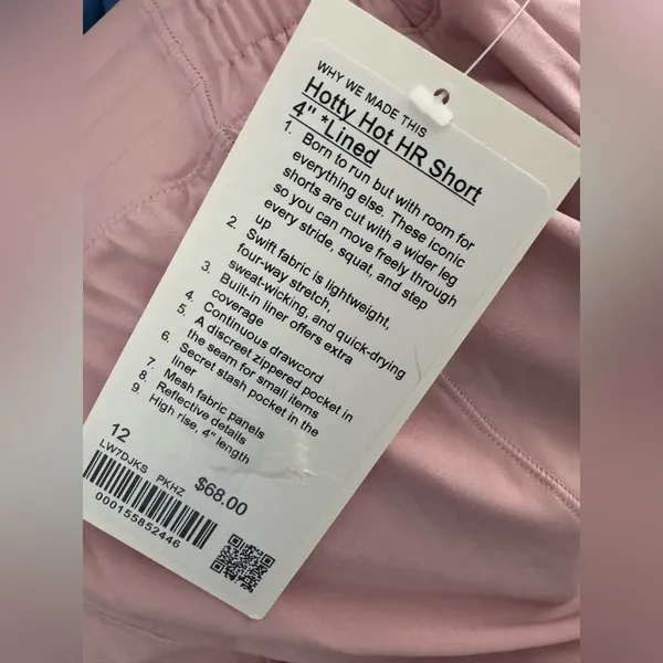 NWT LULULEMON - Pink Haze Hotty Hot HR Lined Short 4" - $68 - Size 12 - Image 10